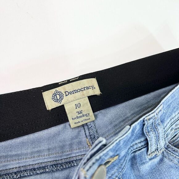 Democracy “Ab” Technology Denim Jeans Womens 10 Blue Cotton Blend Straight Leg - Picture 2 of 8